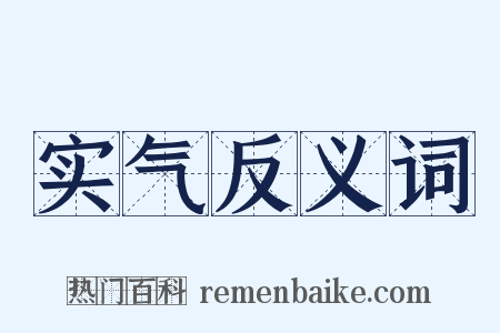 实气反义词是什么意思的图片